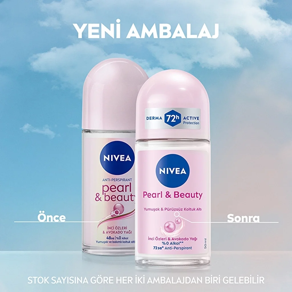 Nivea Pearl Beauty Damen Roll-On Deodorant 50ml