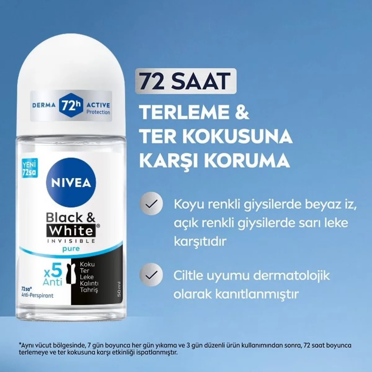 Nivea Insivible Black &amp; White Pure Roll-on Women 50 ml