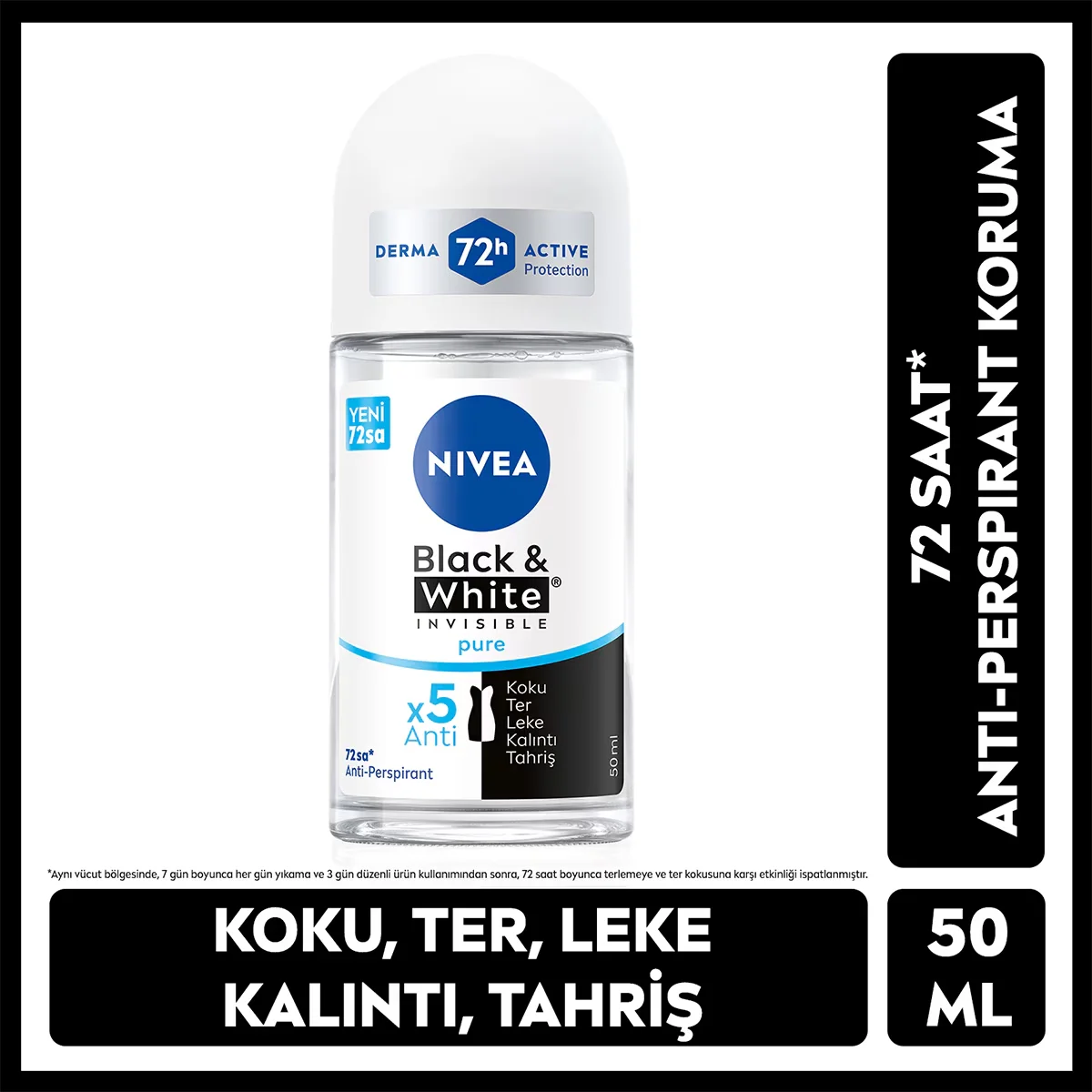 Nivea Insivible Black &amp; White Pure Roll-on Women 50 ml