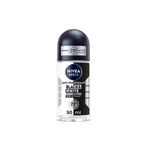 NIVEA نيفيا مين إنفيزيبل بلاك أند وايت الأصلي 72 ساعة رول أون 50 مل