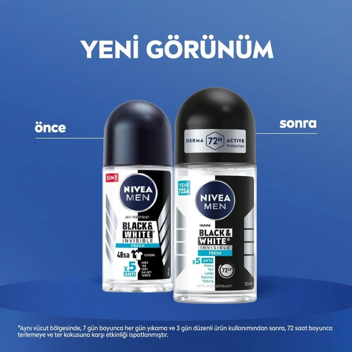 Nivea Men Invisible Black-white Fresh Roll On 50 ml