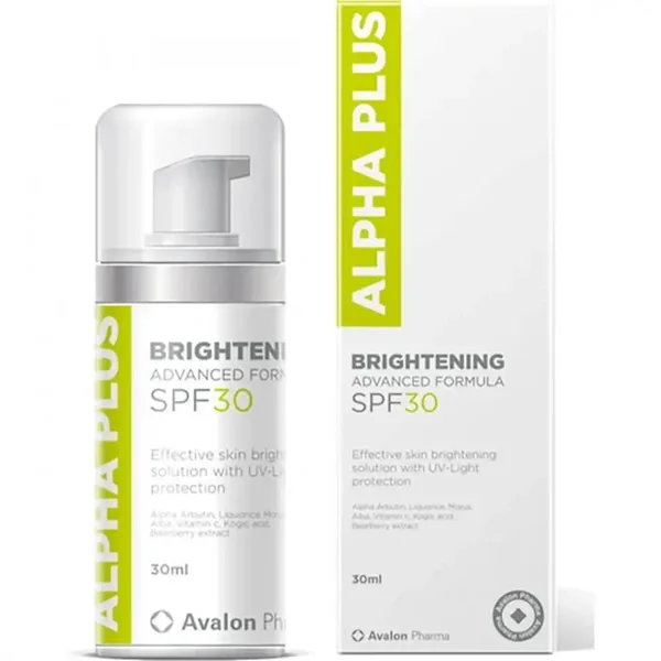 Avalon Alpha Plus Sunscreen 30 SPF for Skin Lightening - 30 ml