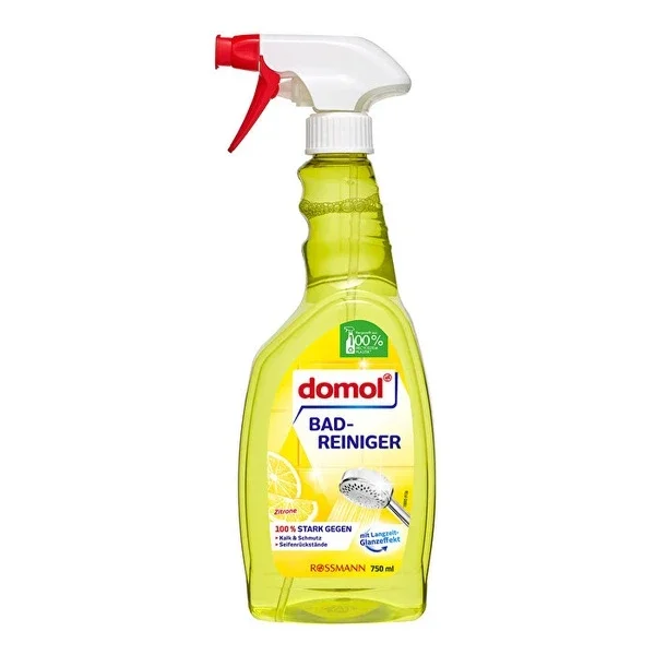 Domol Bathroom Surface Cleaner Dirt and Lime Remover Spray Lemon Scented 750 ml