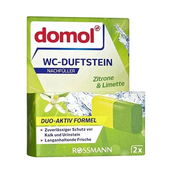 Domol WC Fragrance Toilet Block Spare Lemon 2 x 40 gr