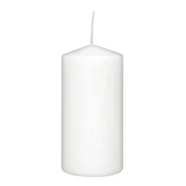 Rubin Licht Cylinder Candle White, 120x60 mm
