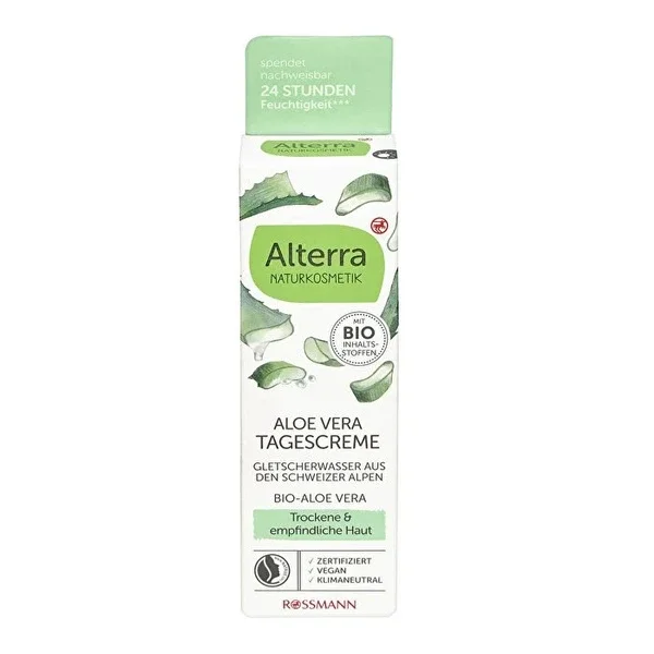 Alterra Day Cream Organic Aloe Vera & Glacier Water 50 ml