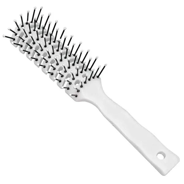 For Your Beauty Hairbrush White, Sparse Teeth