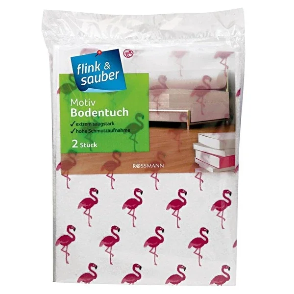 Flink & Sauber Floor Cloth 2-Pack Patterned 50x47 cm
