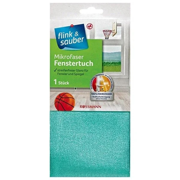 Flink & Sauber Microfiber Glass Cloth Single 40x40 cm