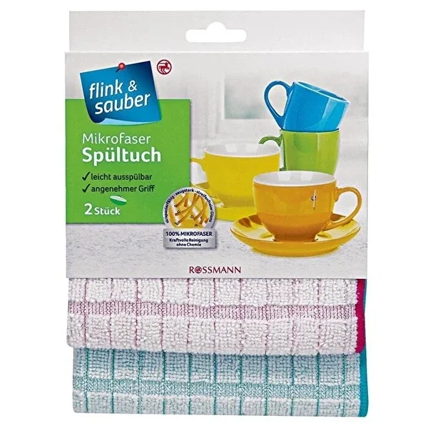 Flink & Sauber Kitchen Cloth Microfiber Premium, 30x30 cm 2-pack