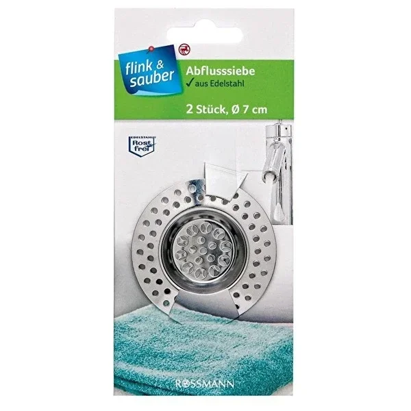 Flink & Sauber Drain Strainer 7 cm 2-pack