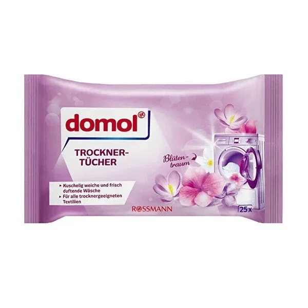Domol Dryer Wipes Flower Dream 25 pcs
