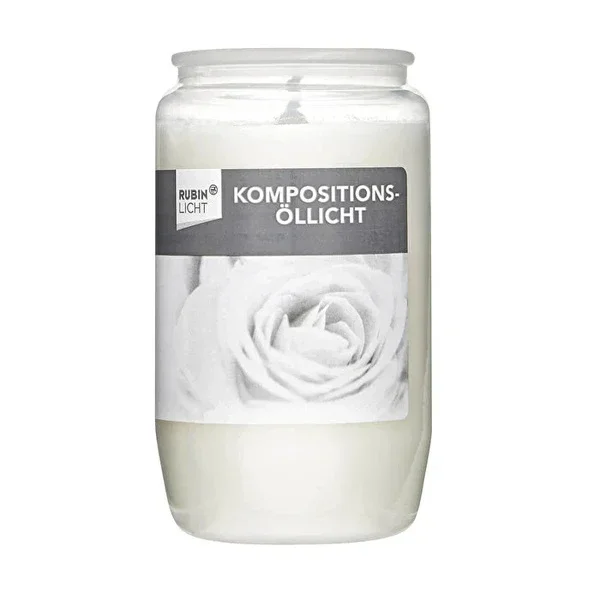 Rubin Licht Light Oil Candle White