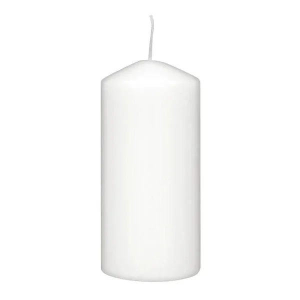 Rubinlicht White Cylinder Candle 150x75mm - 60 Hour Burn