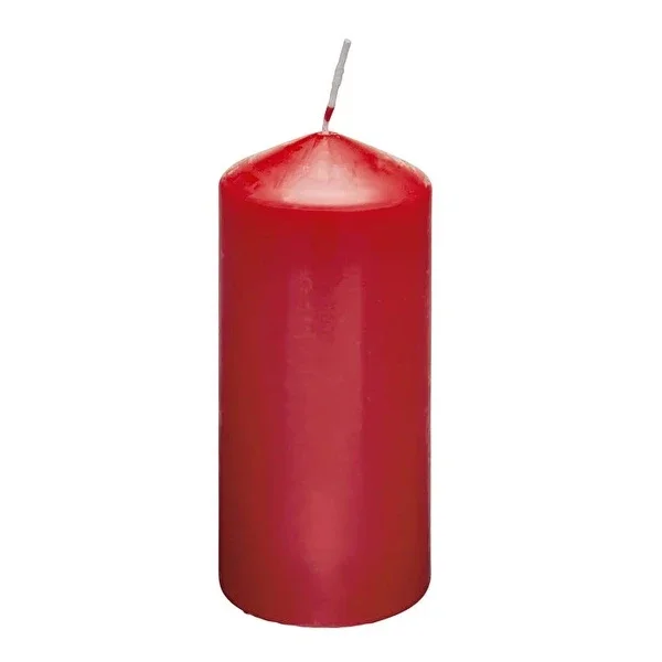 Rubin Licht Cylinder Candle Red, 150x75 mm