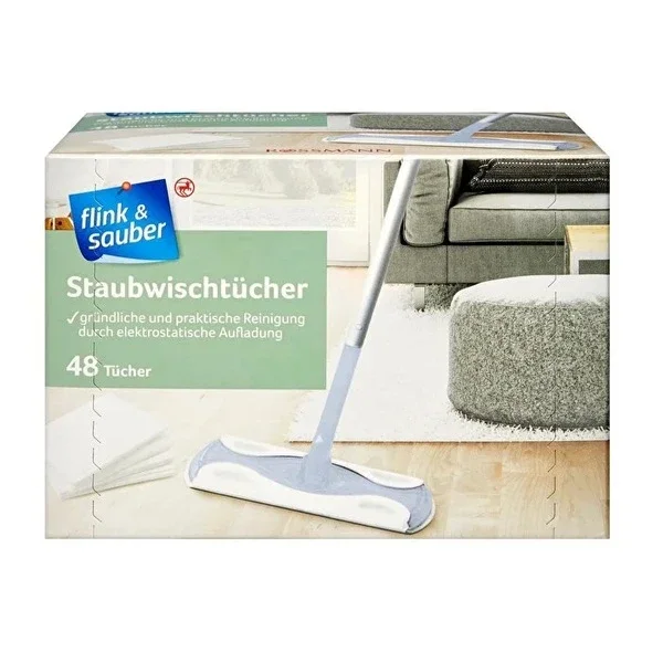 Flink & Sauber Cleaning Device Spare Cloth Head 48 pcs 48 pcs