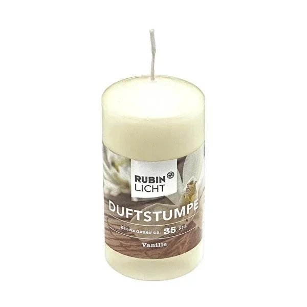Rubin Licht Scented Cylinder Candle Bourbon & Vanilla, 110x60 mm