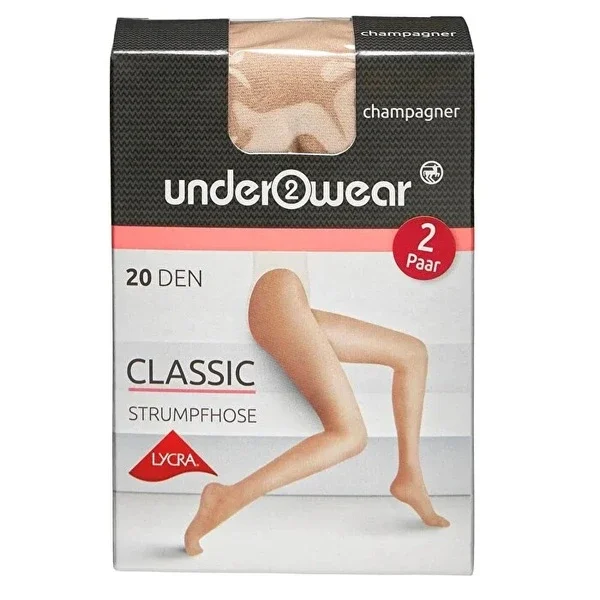 Underwear Lycra Tights Thin Stockings 20 den, Champagne 40/42 Size