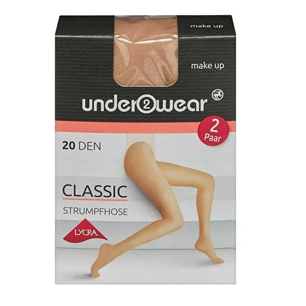 Underwear Lycra Tights Thin Socks 20 den, Skin Color 36/38 Size