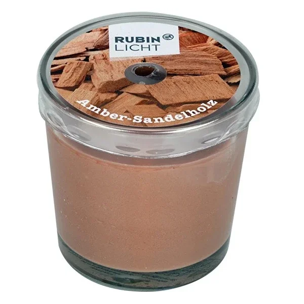 Rubin Licht Scented Candle in Glass Jar - 25 Hr Burn Time