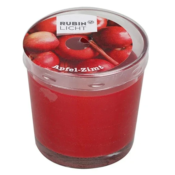 Rubin Licht Scented Candle in Glass Jar Apple & Cinnamon 1 pcs
