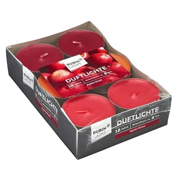 Rubin Licht Tealight Scented Candle Apple Cinnamon 12-Pack 12-Pack