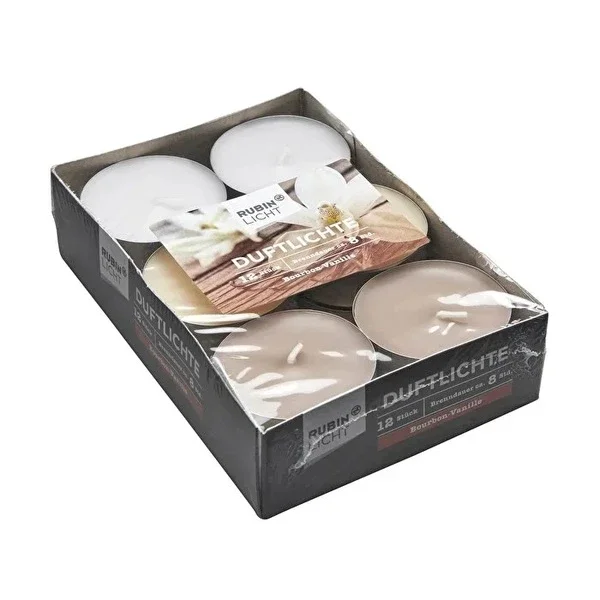 Rubin Licht Scented Candle Maxi Bourbon Vanilla 12 Pack