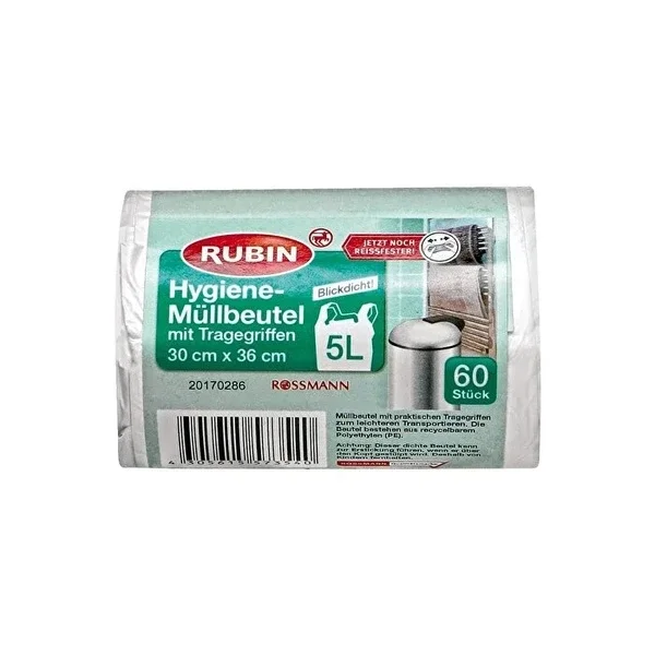 Rubin Garbage Bag - 5 Liter 30x36 cm 60 pcs