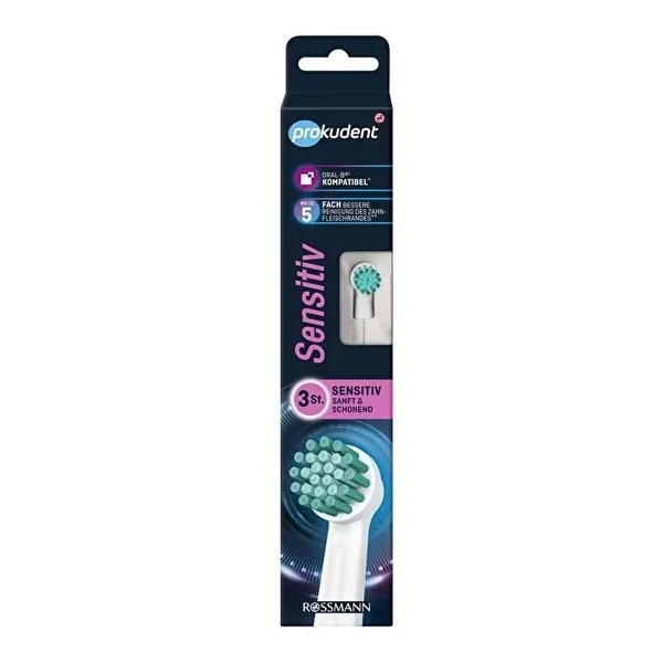 Prokudent Toothbrush Replacement Heads for Sensitive Teeth 3 pcs