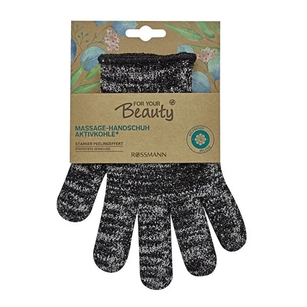 For Your Beauty Massage Glove Active Charcoal 1 pcs