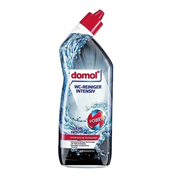Domol Toilet Cleaner Gel, Extra Strong Ocean Scent, Thick Consistency 750 ml