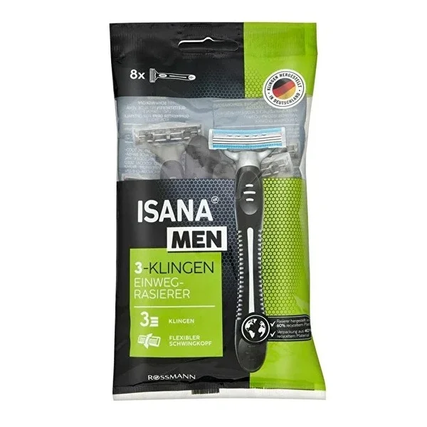 Isana Men Razor 3 Blades 8 pcs