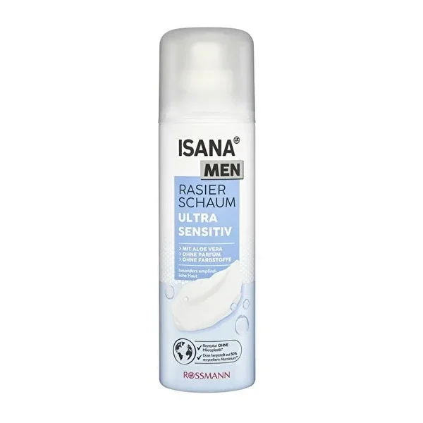 Isana Men Shaving Foam Aloe Vera Sensitive Skin 300 ml