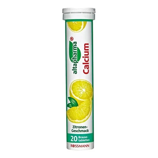 Altapharma Calcium Containing Supplementary Food Water-soluble Tablet Lemon Flavored 20 pcs