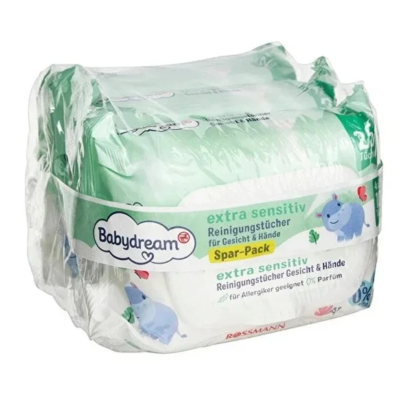 Babydream Wet Wipes Hand & Face Extra Sensitive 25x4 pcs 100 pcs