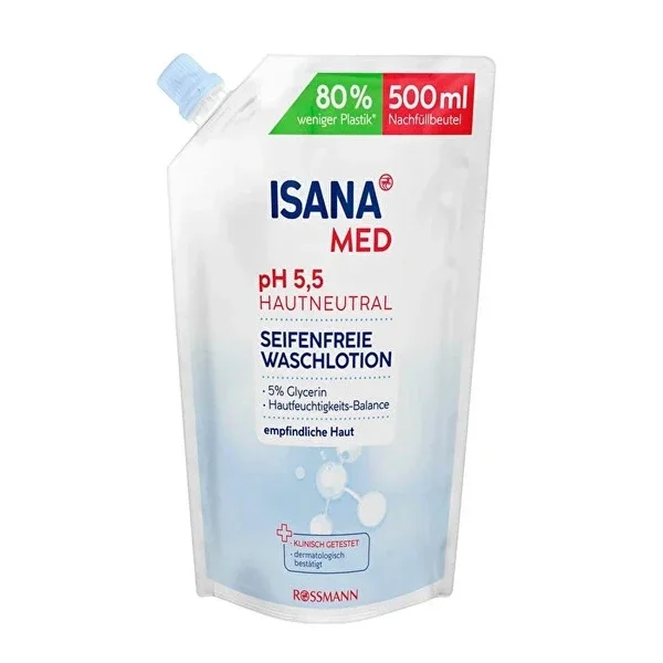 Isana Med Face & Body Wash Lotion Refill 500 ml