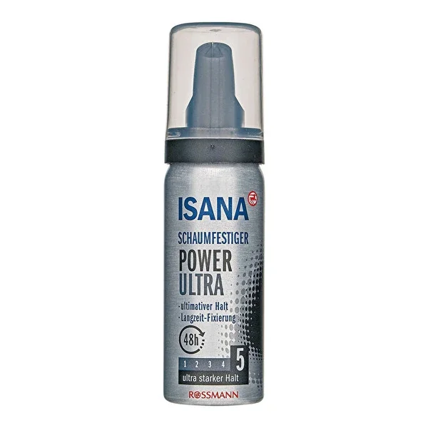 Isana Power Ultra Hair Mousse Ultra Strong, Travel Size 50 ml