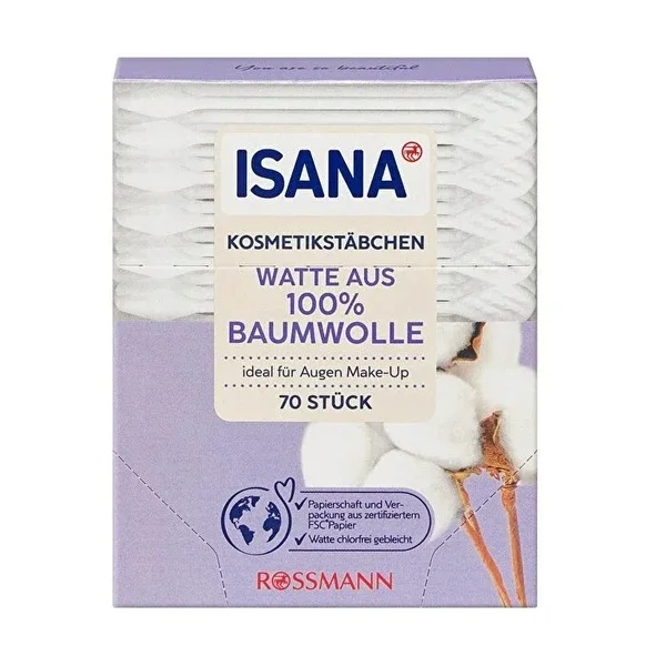 Isana Cosmetic Cleansing Stick 70 pcs