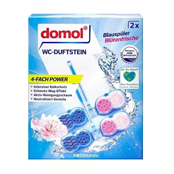 Domol WC Fragrance Toilet Block Flower Freshness 96 gr
