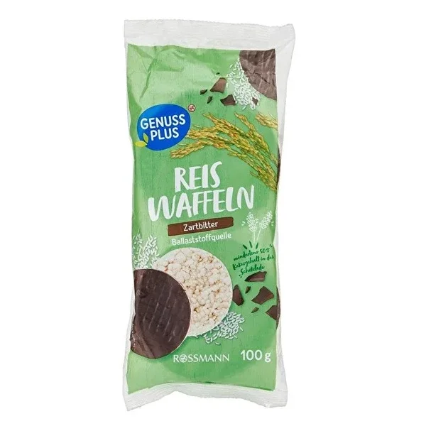 Genuss Plus Rice Crisps with Dark Chocolate 100 gr