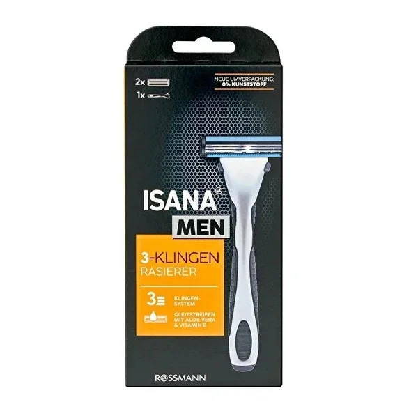 Isana Men Razor 3 Blade System + 2 Spares 1 pcs