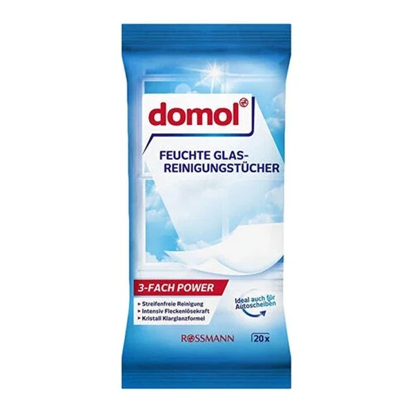 Domol Wet Cleaning Cloth for Glass and Shiny Surfaces 20 pcs