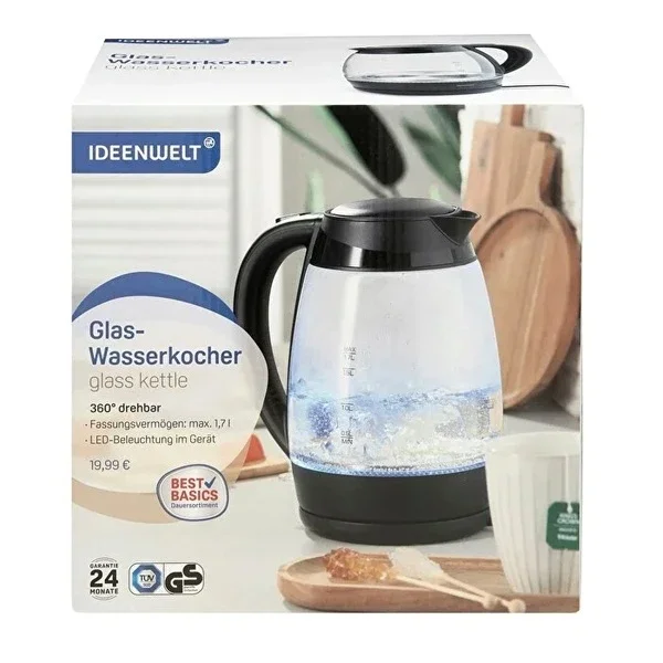 Ideenwelt Glass Kettle 1.7 Liter