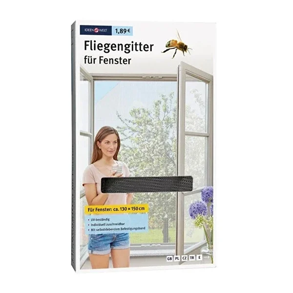 Ideenwelt 130x150cm Fliegengitter - Langlebiger & Stilvoller Schutz