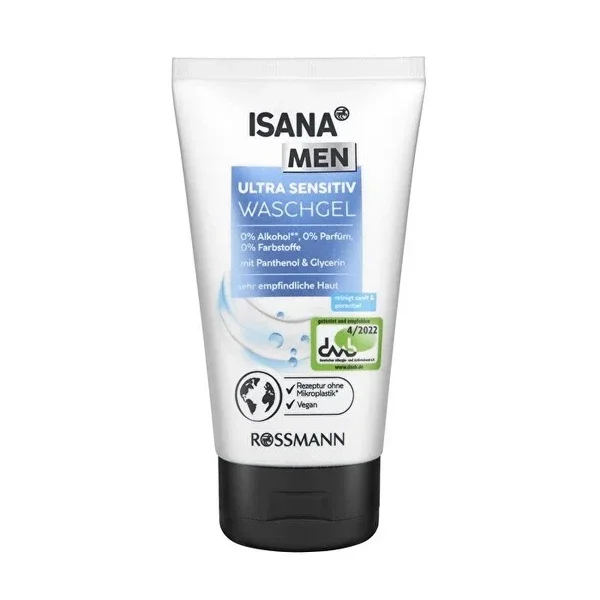 Isana Men Ultra Sensitive Gesichtswaschgel 150ml