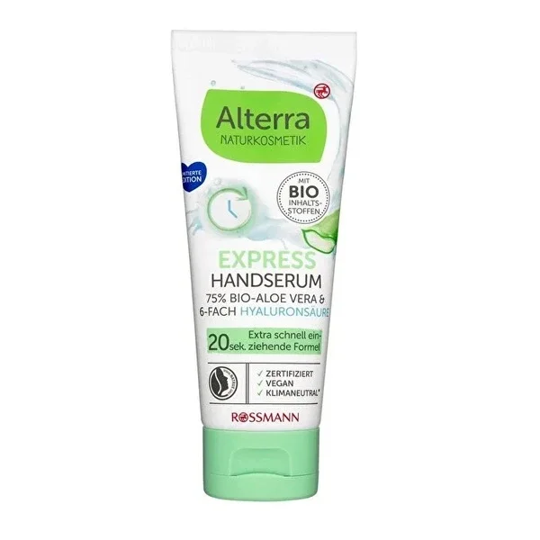Alterra Vegan Hand Serum with Aloe & Hyaluronic Acid, 75ml