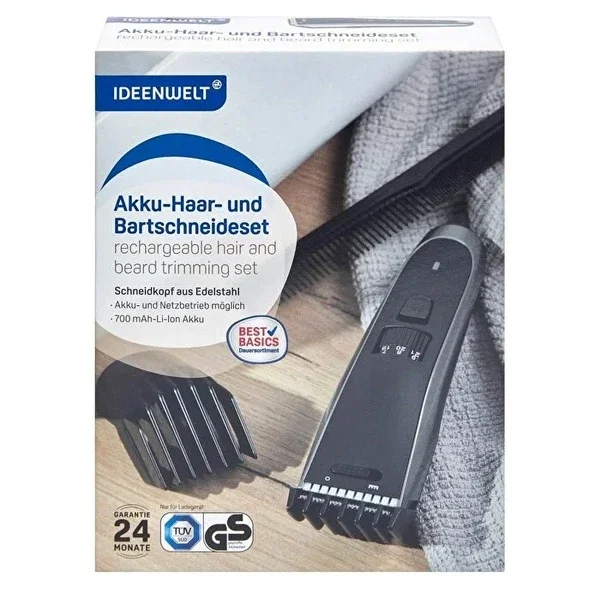 Ideenwelt Stainless Steel Hair Shaver with 30 Length Settings