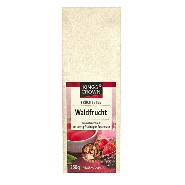 King's Crown Forest Fruit Herbal Tea - 250g Caffeine-Free Delight