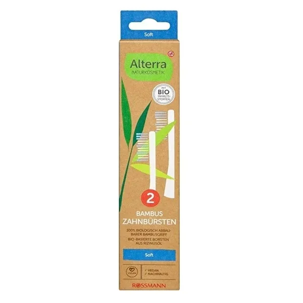 Alterra 2-Pack Soft Toothbrush Bamboo 2-Pack