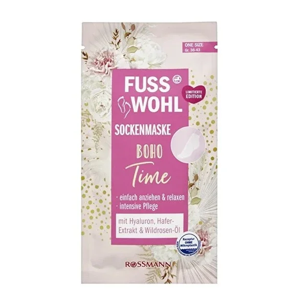 Fusswohl Foot Mask Socks Boho Time 1 Pair
